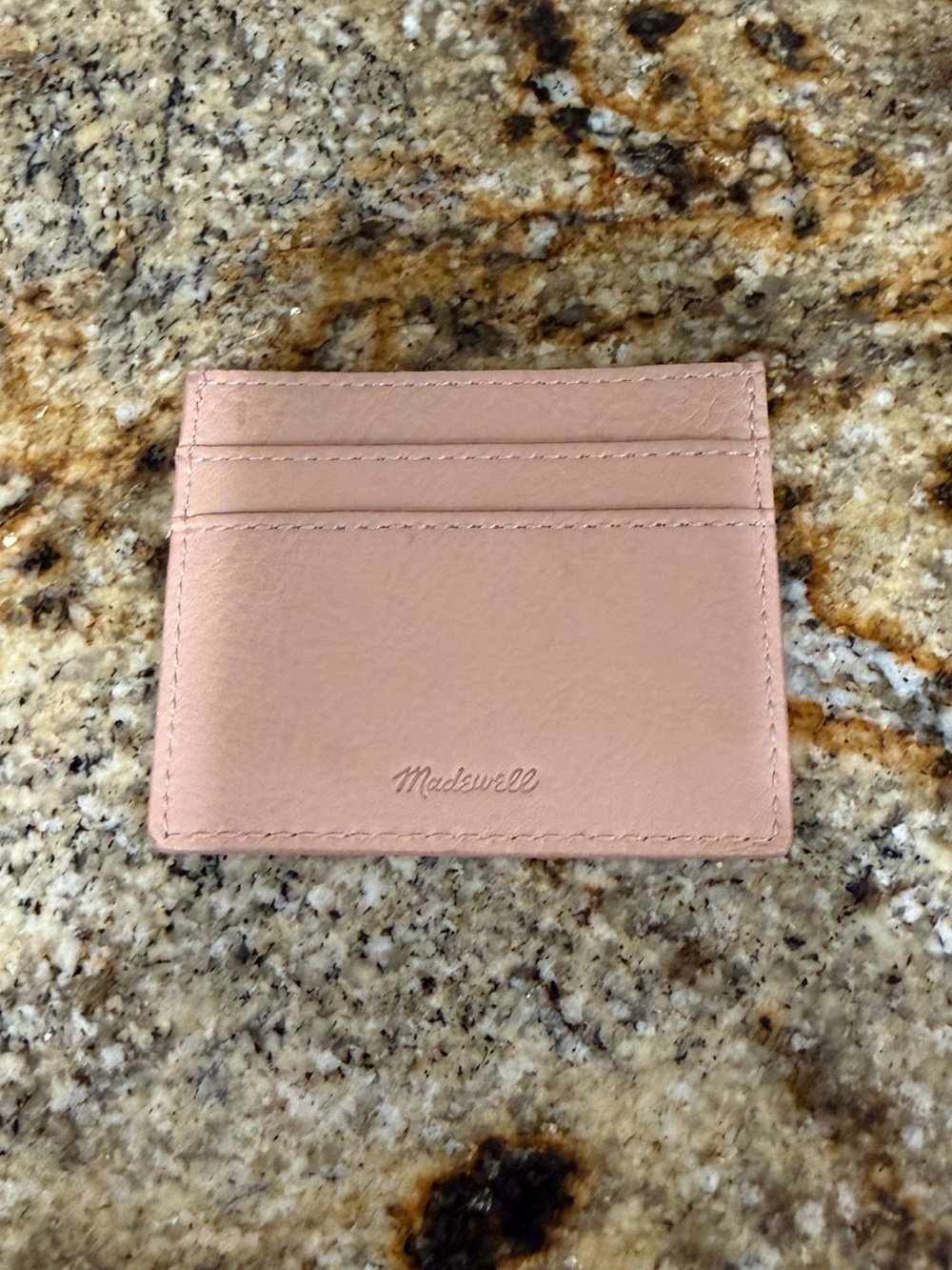 Madewell Light Pink/blush Leather Card Holder